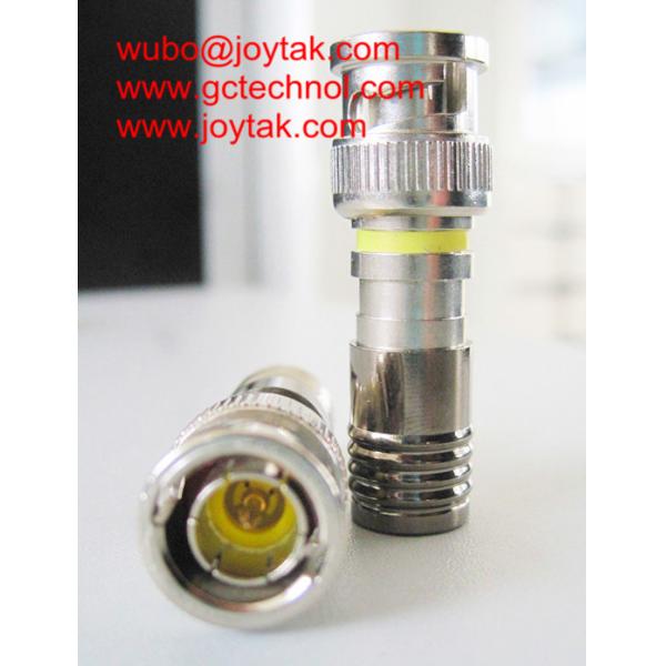 BNC compression connector 75ohm BNC male coax connector all brass for RG6 Coax Cable premium quality