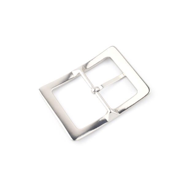 Shiny Silver Metal Belt Pin Buckle 37mm Inner Size Customized Design
