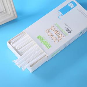 Quality White Kraft Paper Wrapped Paper Straws Convinent Wedding Paper Straws for sale