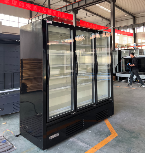 Cold - Food Display Fridge With Full - Height Frameless Anti - Fog Glass Doors