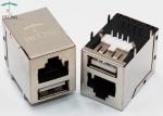 2 x 1 Tab Up Shielded USB HDMI Ethernet Connector RJ45 For Network Information