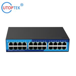 Quality High Quality Factory 10/100Mbps 24port RJ45 Network Ethernet Hub Switch for CCTV Network Using for sale