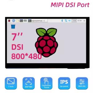 Quality 7 Inch 800*480 MIPI-DSI IPS LCD Display Capacitive Touch Screen Module for Raspberry Pi for sale