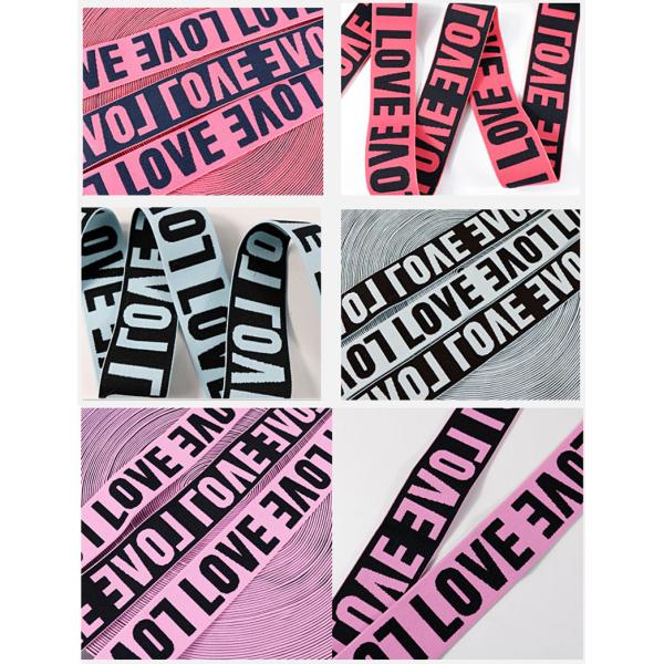 Custom printed jacquard elastic band Ribbon for Garment Accessories