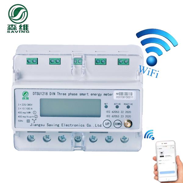 Buy Api Programmable Three Phase Prepaid Energy Meter Wifi 3 Phase Din Rail Meter 63a at wholesale prices