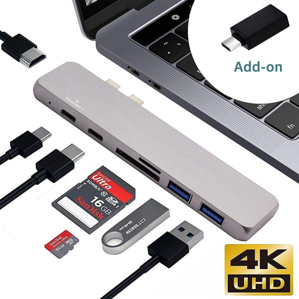 Buy USB C Hub for New MacBook Pro 2016, 2017, 2018, 13" & 15" only, Thunderbolt 3 Aluminum Dual USB Type C 2-port USB C 3.0 at wholesale prices