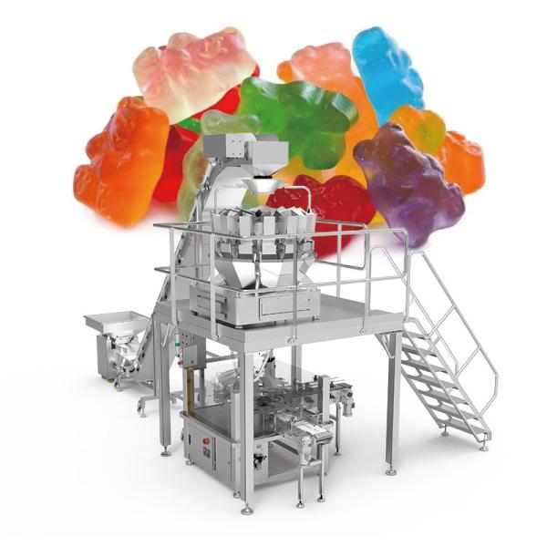 Buy Automatic Nuts Chips Gummy Candies Zipper Bag Pouch Packing Machine With Multi-Head Weighers System at wholesale prices
