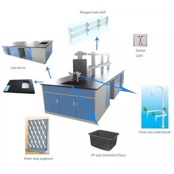 University Lab Work Bench With Sink Working Table