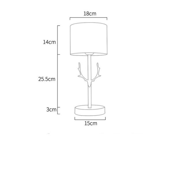 LED Antler Table Lamp Nordic Dimmable Desk Lamp Bedroom Bedside Hotel Black Study Lamp(WH-VTB-27)