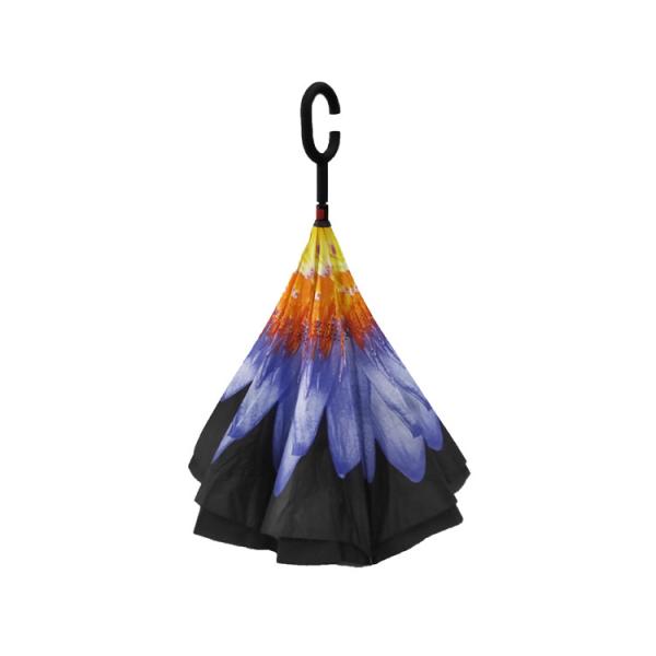 Buy Manual Close Reverse Double Layer Inverted Umbrella , C Handle Inverted Umbrella at wholesale prices