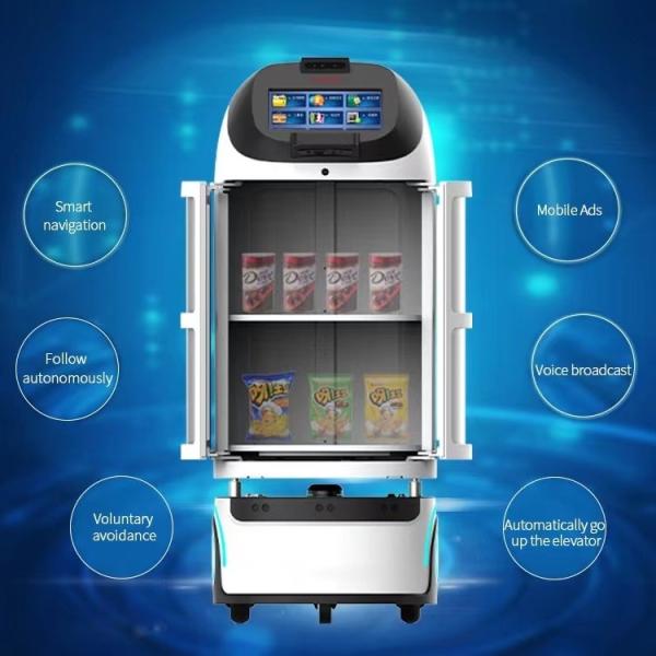 Buy Navigation Resturant Meal Hotel Delivery Robot White Black Remotely Controlled Robot at wholesale prices
