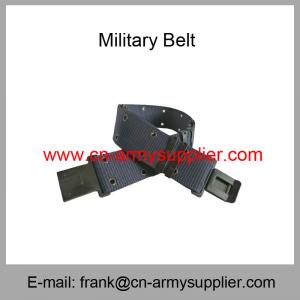 China Wholesale Cheap China Army Polyester Navy Blue Military Metal Buckle Police Belt on sale