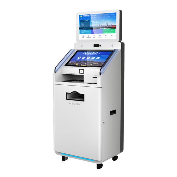 Buy Official Management Building Self Service Kiosk Payment Terminal Metal Key Board Qr Code Scanner Printer Pos Location at wholesale prices