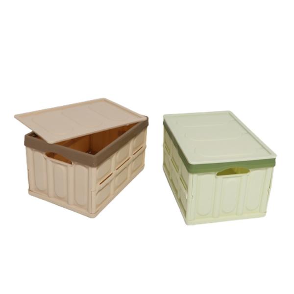 Buy Multiscene Foldable Plastic Container , Odorless Collapsible Plastic Crates With Lids at wholesale prices