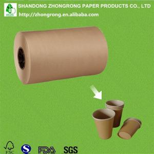 Quality PE coated brown kraft paper for paper cup for sale