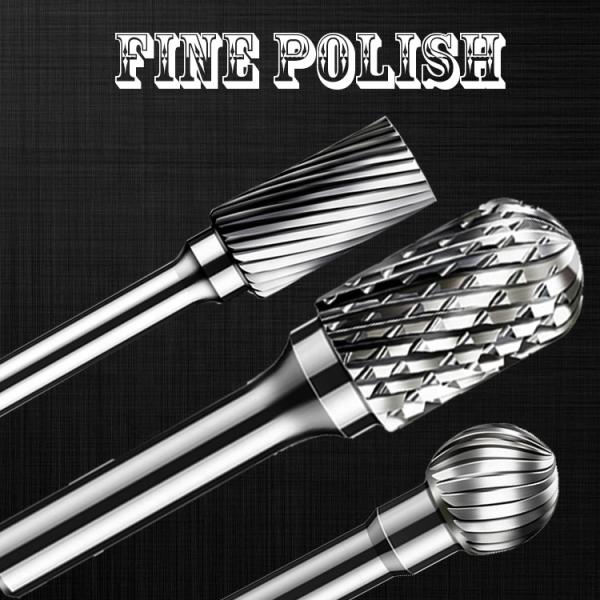 Tungsten Carbide Rotary Burr 6mm Shank Single Double Cut Type B