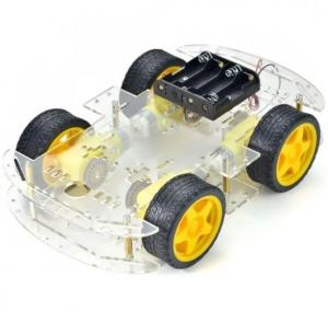 Quality Longer Version 4WD Smart Robot Car Chassis Kit 4 Wheel Double Layer for sale