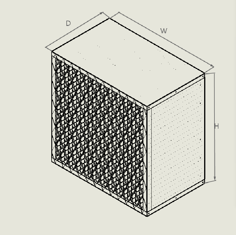 Using custom paper partitions and aluminum frame, combined with efficient filters, the installation is very convenient.