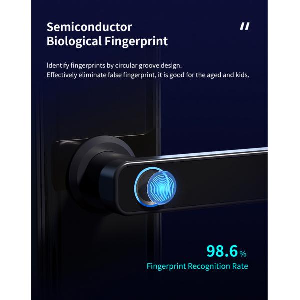 QLEUNG S818 Smart Wifi Door Lock with Fingerprint Password Card Access