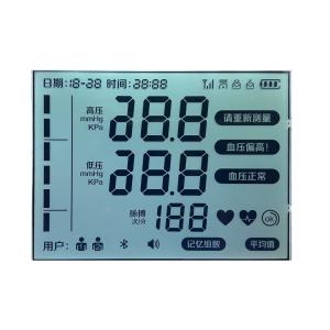Quality 3.2 V Positive Transmissive HTN Segment Code LCD Blood Pressure Monitor for sale