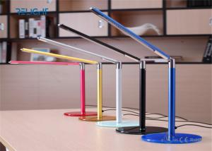 China Tempered Toughened Glass Alloy LED Desk Lamp Dimmable and Foldable USB Charging Port Long Lifespan on sale
