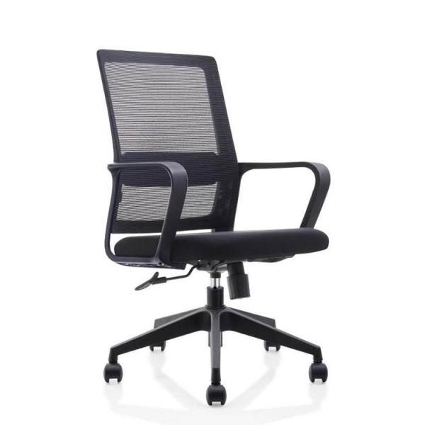 Black Nylon Adjustable Office Computer Chair Plastic Mesh Drafting Chair
