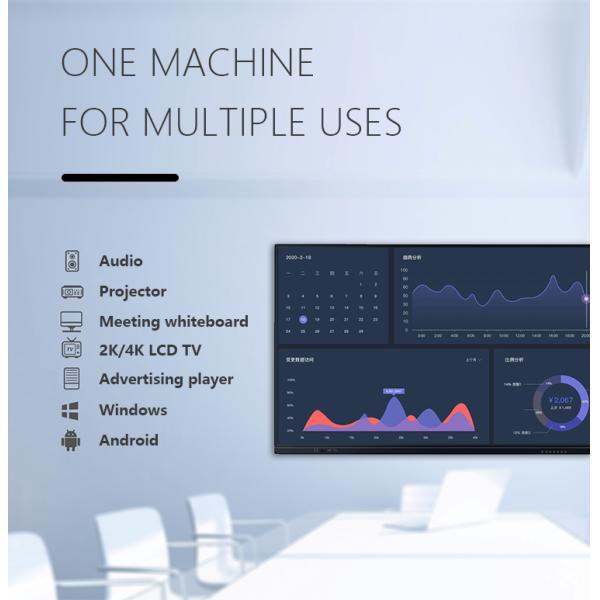 55"-86''Customized Smart Interactive Whiteboard , Business Touch Screen Smart Board