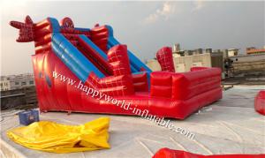 inflatable spider man bouncy castle , inflatable dry slide , inflatable slide