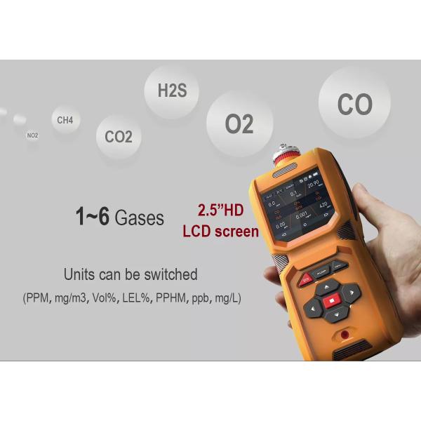 Zetron Ms600 Portable 6 In 1 Multi Gas Detector Built In Suction Pump Bluetooth Printer 1% Fs Accuracy