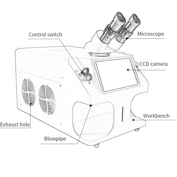 100watt Desktop Jewelry Laser Welding Machine with Easy Operate and Portable Design Advantage