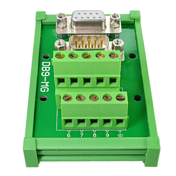 DB9 D Sub 9 Pin Male Female Dual Connectors Terminal Block Wiring Breakout Board