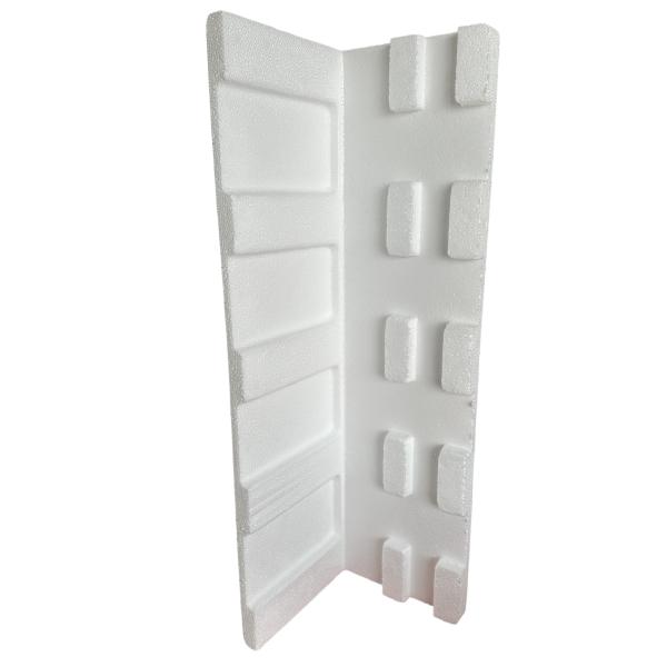White foam horn guard. It is a common packaging material, made of polystyrene and other foam plastics.