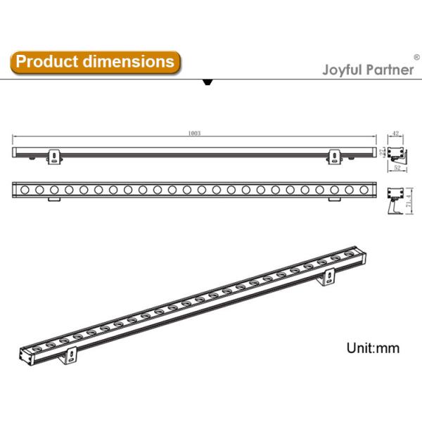Wall Washer Light IP65 Aluminum Shell Changing Waterproof Linear Light Dmx 512