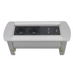 Conference manual rotate EU power table socket box with usb