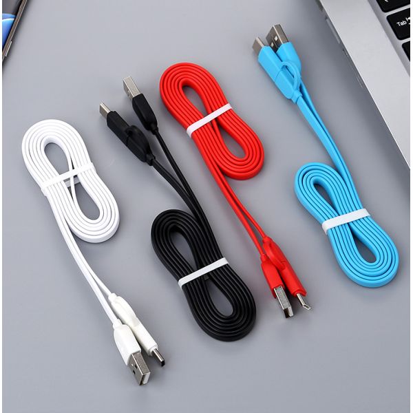 Portable TPE Metal Alloy Data Two In One USB Magnetic Charging Cable Universal Standard
