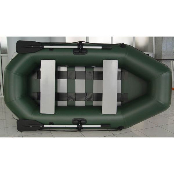 Heavy Duty Army Green Marine Inflatable Fishing Dinghy / Boats With 2 Chamber
