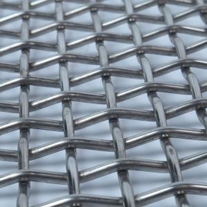 China Manganese Steel/stainless Steel Crimped Wire Mesh Vibrating Screen Mesh with Hook Strip for Mineral on sale