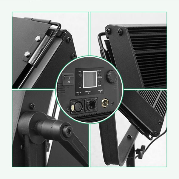 200W High Power 3200K-5600K Adjustable Color Temperature LED Camera Video Soft Panel Light for Studio Shooting