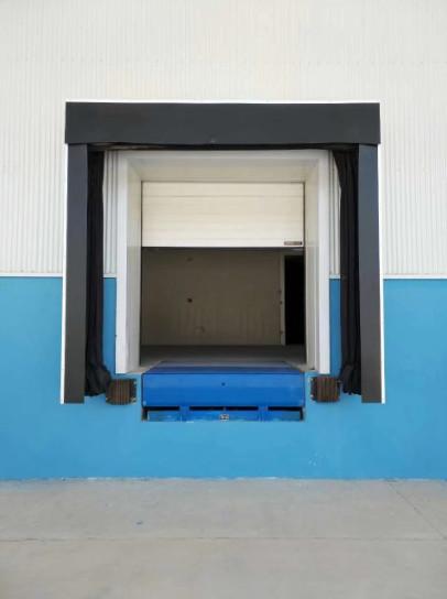 Buy Mechanical Loading Dock Shelter PVC Canvas folded Dock Door Shelters at wholesale prices