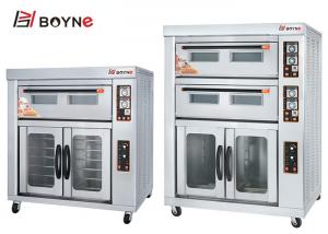 China Bakery Professional Double Deck Four Trays Electric Oven With Proffer Commercial Kitchen on sale