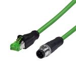 Cat 5e M12 To Rj45 Ethernet Cable IP67 IP68 Male To Female For Sensor Automation