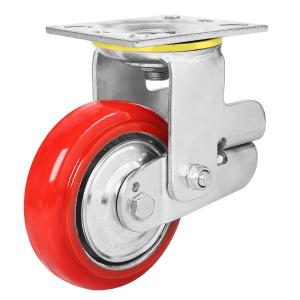 Quality Heavy Duty Caster PU Wheel Iron Core with Shock Absorption and Customized Request for sale