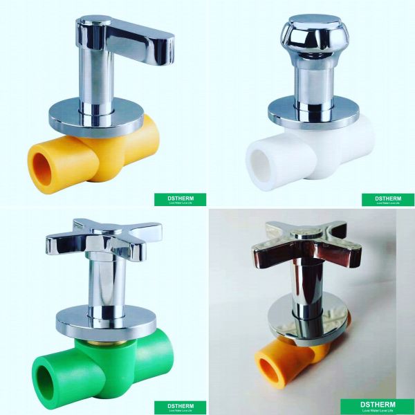 Ppr Chrome Plated Brass Cartridge PPR Ball Valve 20mm 25mm 32mm High Pressure Ball Valve