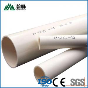 Quality 6 Inch 24 Inch PVC U Water Pipe Plastic For Drainage Alkali Resistance for sale