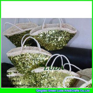 Quality LDYP-119 2015 hot sale sequins totes cornhusk straw fashion online handbags for sale