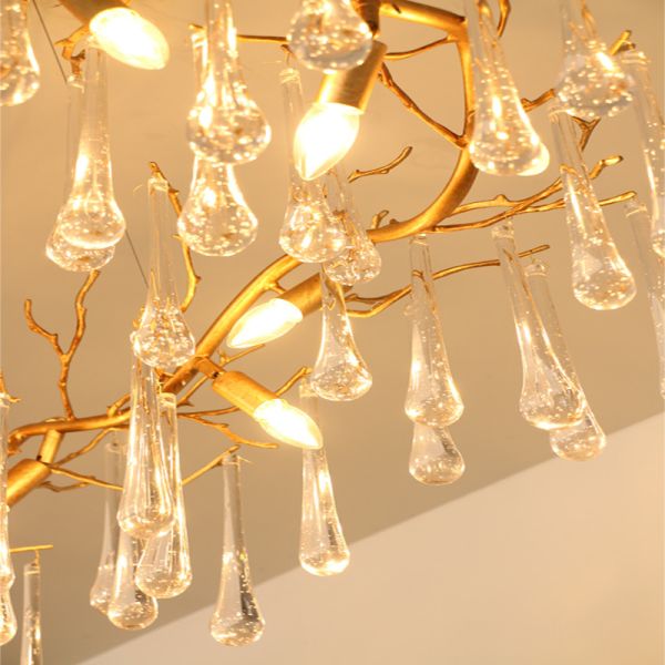40W Luxury Crystal Ceiling Lights Hanging Mounted 110V - 240V