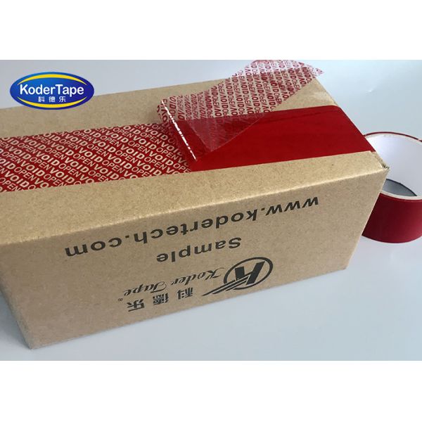 VOID OPEN Print Anti Theft Security Tape With Company Logo Printing For Carton Sealing