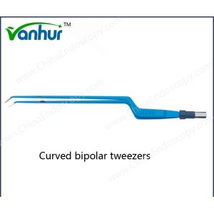 Quality Type 2 Medical Device Reusable Bipolar Curved Tweezers for Surgical Applications for sale