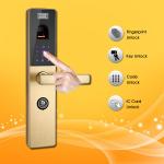 LCD Display Digital Biometric Fingerprint Door Lock with Remote Control Function