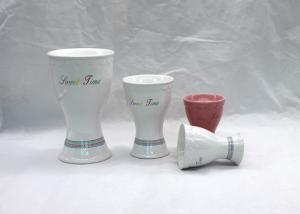 Quality White Ceramic Candle Holders Dolomite Ceramic Tealight Candle Holders Cup Stand for sale